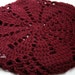 Slouchy Hat Knitted and Crocheted Burgundy