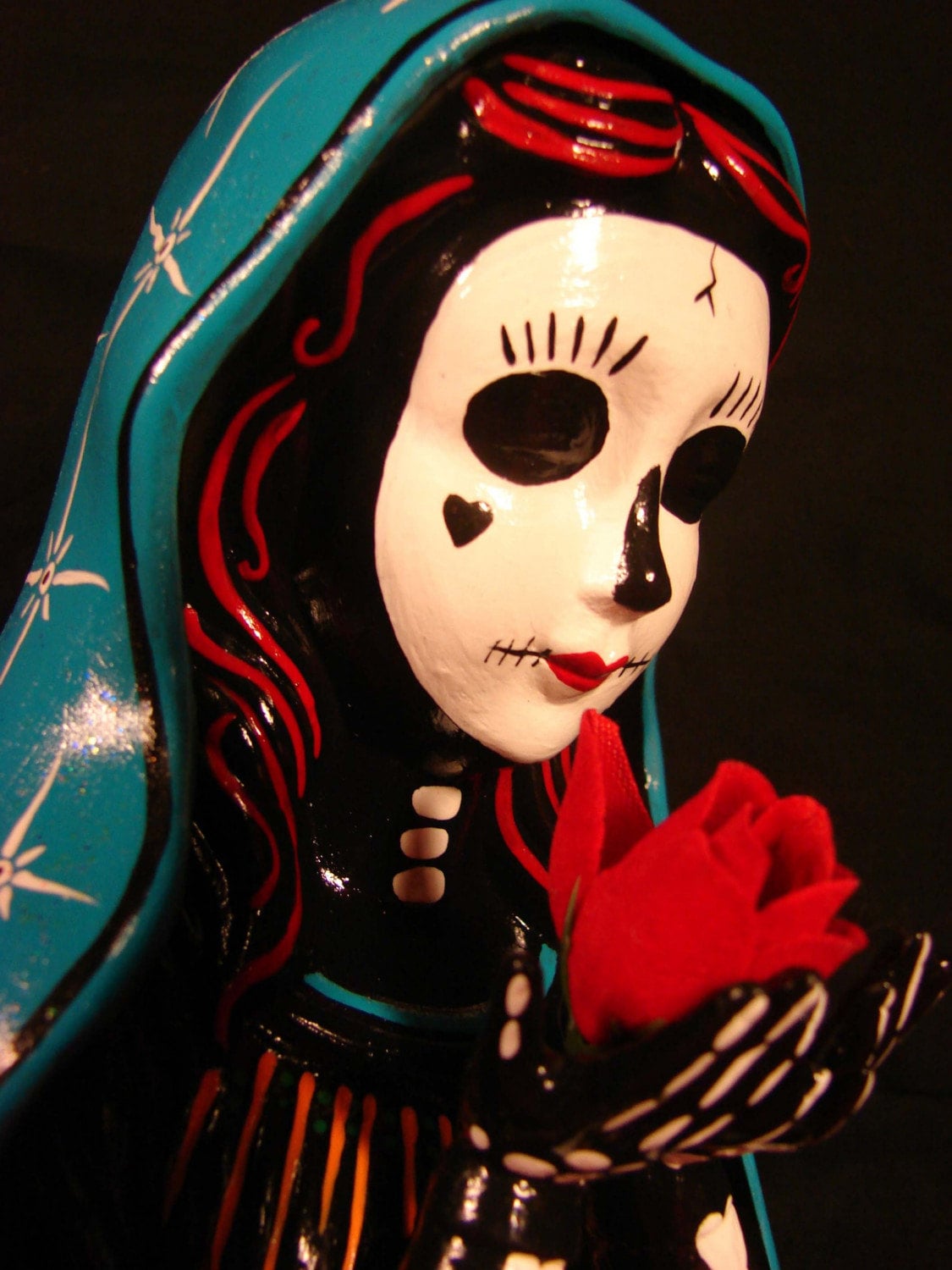 Skeleton Virgin Mary Day of the Dead Statue