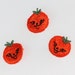Trio of Happy Sunny Florida (or California) Oranges OR Pumpkin - Jack-O Lanterns - Vintage Appliques