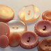 California Retro Pinks - Vintage Button Destash - Peach - Coral - Pale Pink - Light Mauve (10) SALE