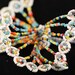 way cool INDIAN seed bead vintage fan embellishments - extravagant