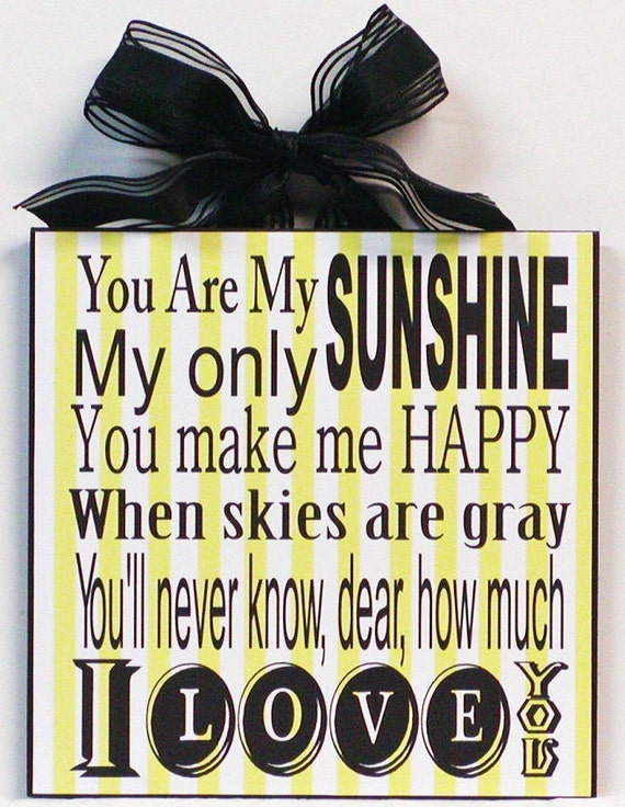 You Are My Sunshine Wood Wall Plaque