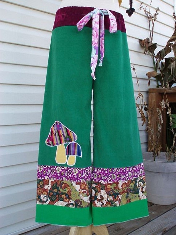 HIPPIE PATCHWORK MUSHROOMS CORDUROY PANT SALE