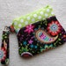 Curvy Zippered Wristlet ... Paisley Spree in Cocoa
