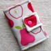Tea Wallet ...Pears and Apples in Pink