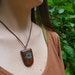 SALE- Turquoise Necklace in Wood-Tribal Flow-inlaid in reclaimed Mountain Mahogany Wood
