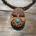 Turquoise Tree of Life Necklace- Carved Wooden Necklace in Reclaimed Maple- Wood Jewelry