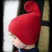 DEEP RED infant\/kids swirl hat... any size.
