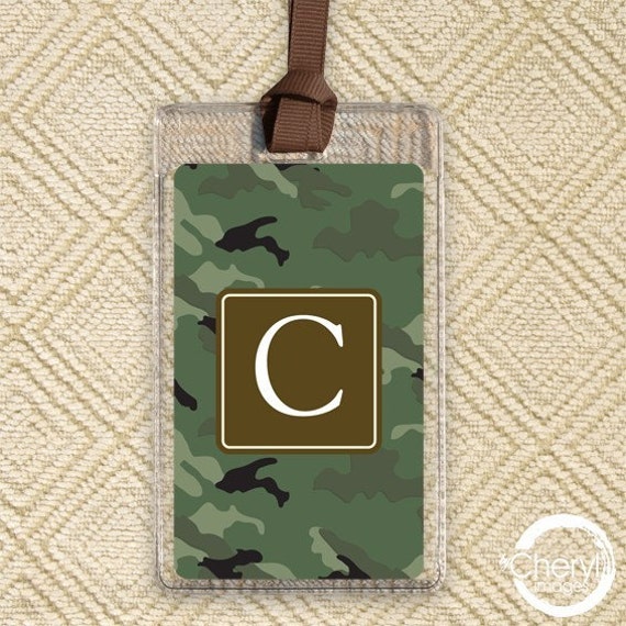 Items similar to 2 FOR 1 SALE Luggage Tags Camo on Etsy