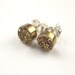 Tiny Gold Druzy Post Stud Earrings Gold Titanium Post Earrings