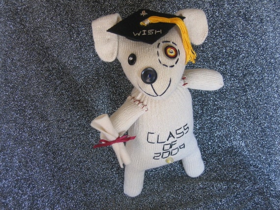 graduation dog plush