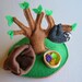 RESERVED FOR SUSAN Sloth play set stuffed plush animal with tree, food and snuggle bag