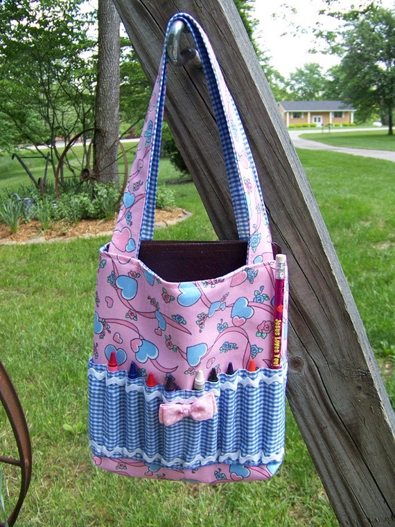 Childs Crayon Tote Bag pdf pattern or Bible cover, easy sewing pattern ...