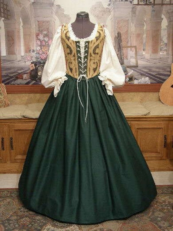 Items similar to Renaissance WENCH DRESS Maiden Bodice/Corset Costume ...