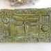 Ceramic Dragonfly Tray Handmade Pottery Green Moon