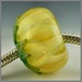 a handmade lampwork big hole lotus bead designed to fit Pandora, Biagi, Troll, and Chamilia bracelets - Buttercup Lotus