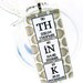 Chemistry Jewelry Periodic Table Think Necklace - Tan Polka Dot
