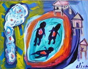 Evil Cloud Outsider Art Brut RAW Visionary Naive Elisa