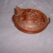 Vintage Pink Depression Glass Cow Nesting Dish