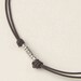 Adjustable Leather Anklet / Bracelet. Karen Thai Hill Tribe Silver. Layer, Wrap, Bangle