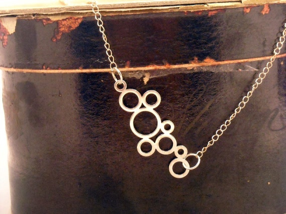 Blowing Bubbles Necklace in sterling silver