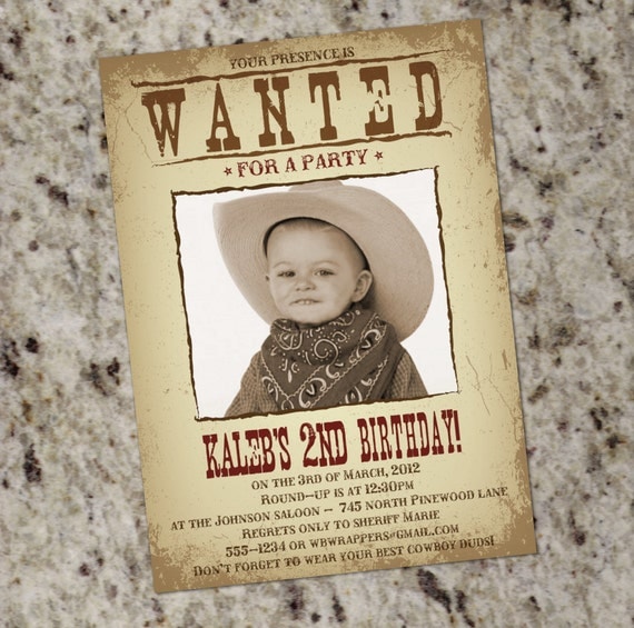 Wanted Birthday Invitation Template 3