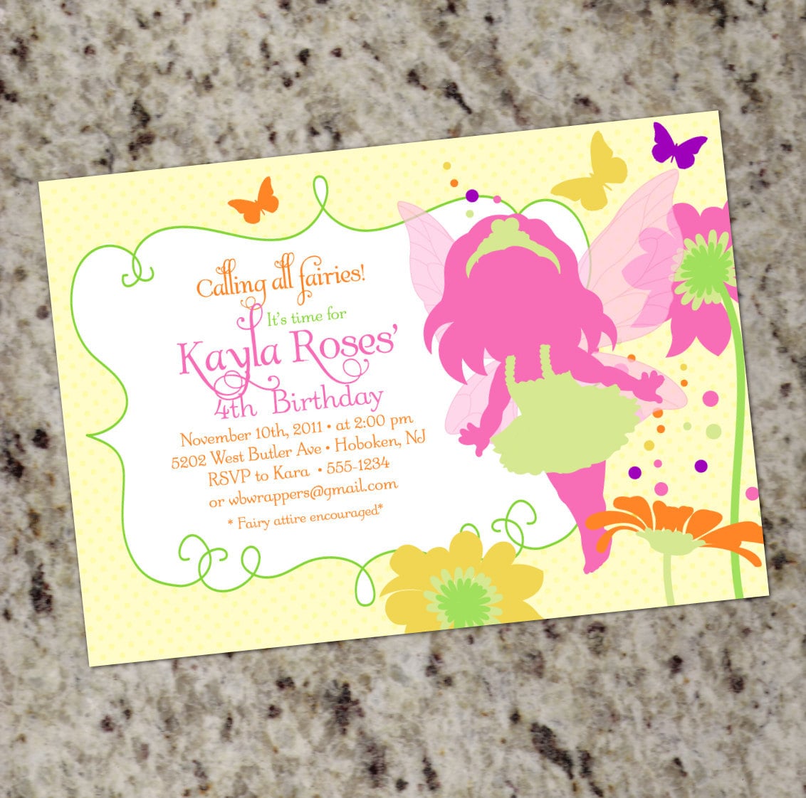 Fairy Garden Birthday Invitations 3