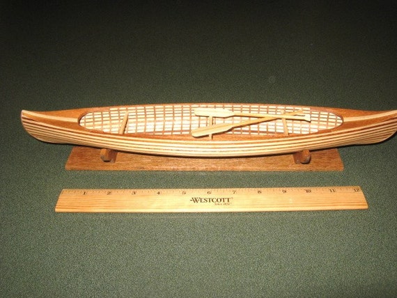 miniature canoe by minibuilder on etsy