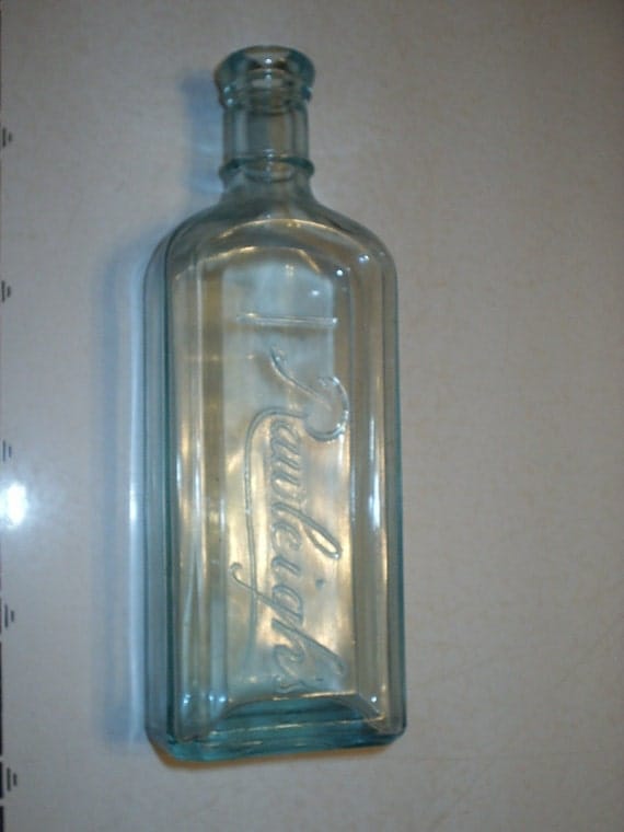 Vintage Rawleigh's Medicine Bottle Light Blue and by downhomestuff