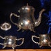 Vintage Silver Plate one Cup Tea Service with Sugar Bown and Creamer