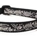 Dog Collar - Dinosaur Bones in Black
