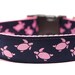 Custom Dog Collar - Pink Turtles