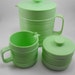 Mint Green Rubbermaid Pitcher Creamer Sugar Set