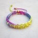 Multicolor friendship bracelet macrame gold beads bracelet stackable bracelet adjustable