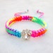 Crystal friendship bracelet neon bracelet rainbow friendship bracelet rhinestone bracelet stackable bracelet adjustable