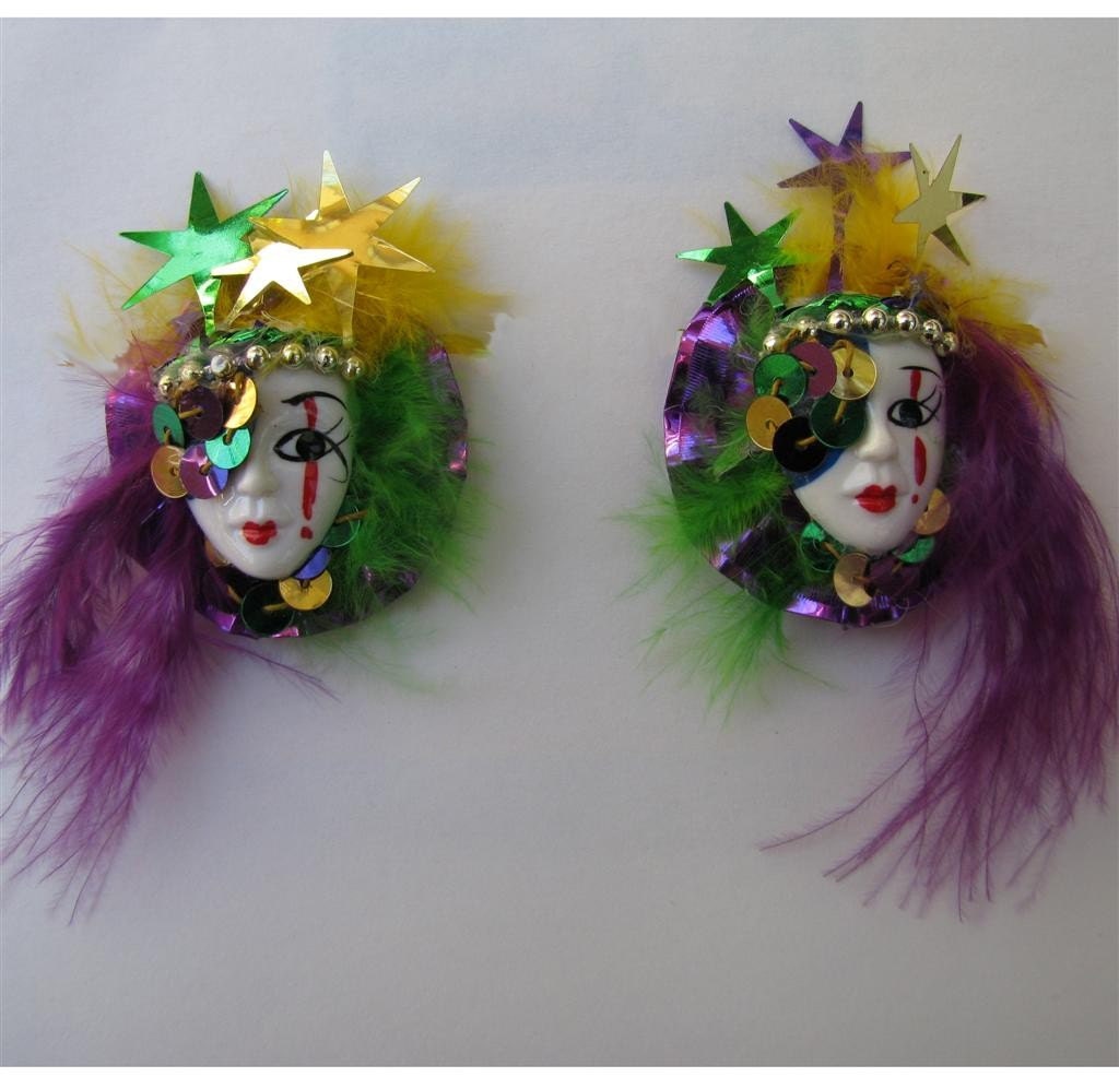 Mardi Gras Mask Earrings