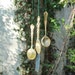 Hand made Golden Silverware Windchime garden decoration / home decor / garden decor Christmas gift