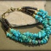 Turquoise Bracelet - Beaded Stone Bracelet - Southwest Bracelet - Tribal Bracelet - Native Style Jewelry - Southwestern