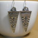 Native Earrings, Tribal Earrings, Bohemian Earrings, African Earrings , Southwest Jewelry, Geometric Triangle, Ethnic Earrings, Boho Style