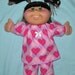 Cabbage Patch Doll Pink Hearts and Lavender Hearts Pajamas 16" Doll