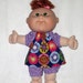 Cabbage Patch Newborn Doll Purple Monkey Flower Power Top and Bloomers 10 or 11 inch Doll