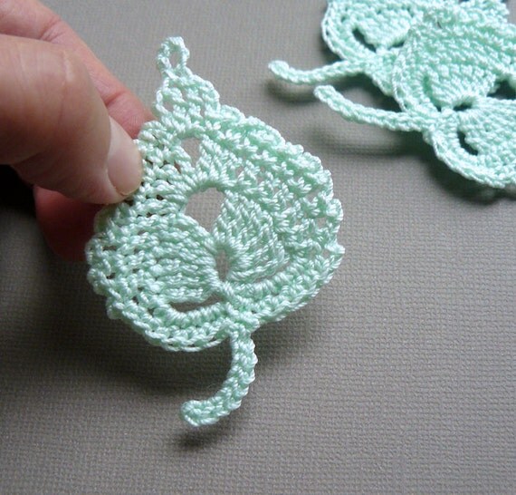 pattern birch leaf crochet Leaves Appliques Green Crochet Mint CaitlinSainio by Leaf Birch