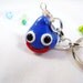 SALE Dragon Warrior / Dragon Quest Inspired Blue Slime - Polymer Clay - Keychain, Necklace, Phone Charm