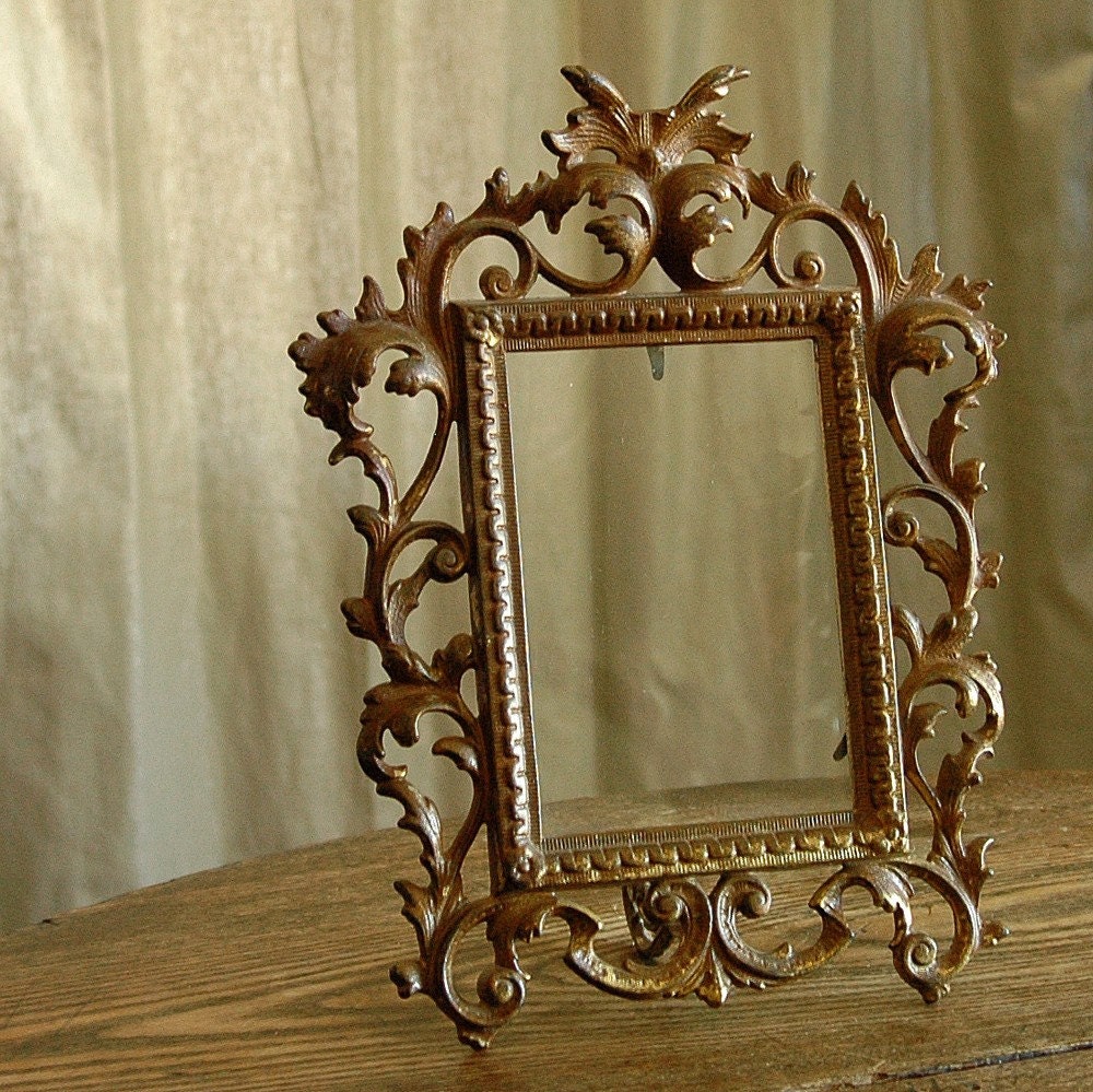 Vintage Cast Iron Picture Frame