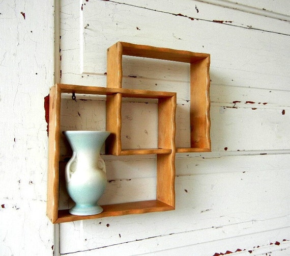 Vintage Interlocking Wood Shelves from Japan