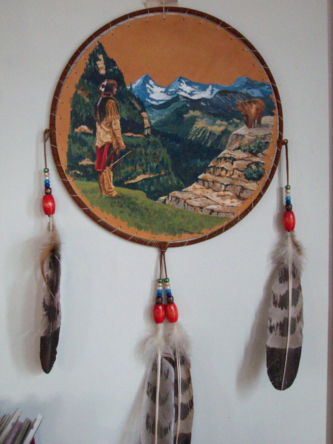 Bear Encounter Native American Inspired Shield bear