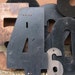 RESERVED Giant Salvaged Industrial Number 4 and 1
