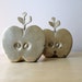 large vintage brass apple paperweight