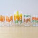 instant collection vintage orange juice glasses