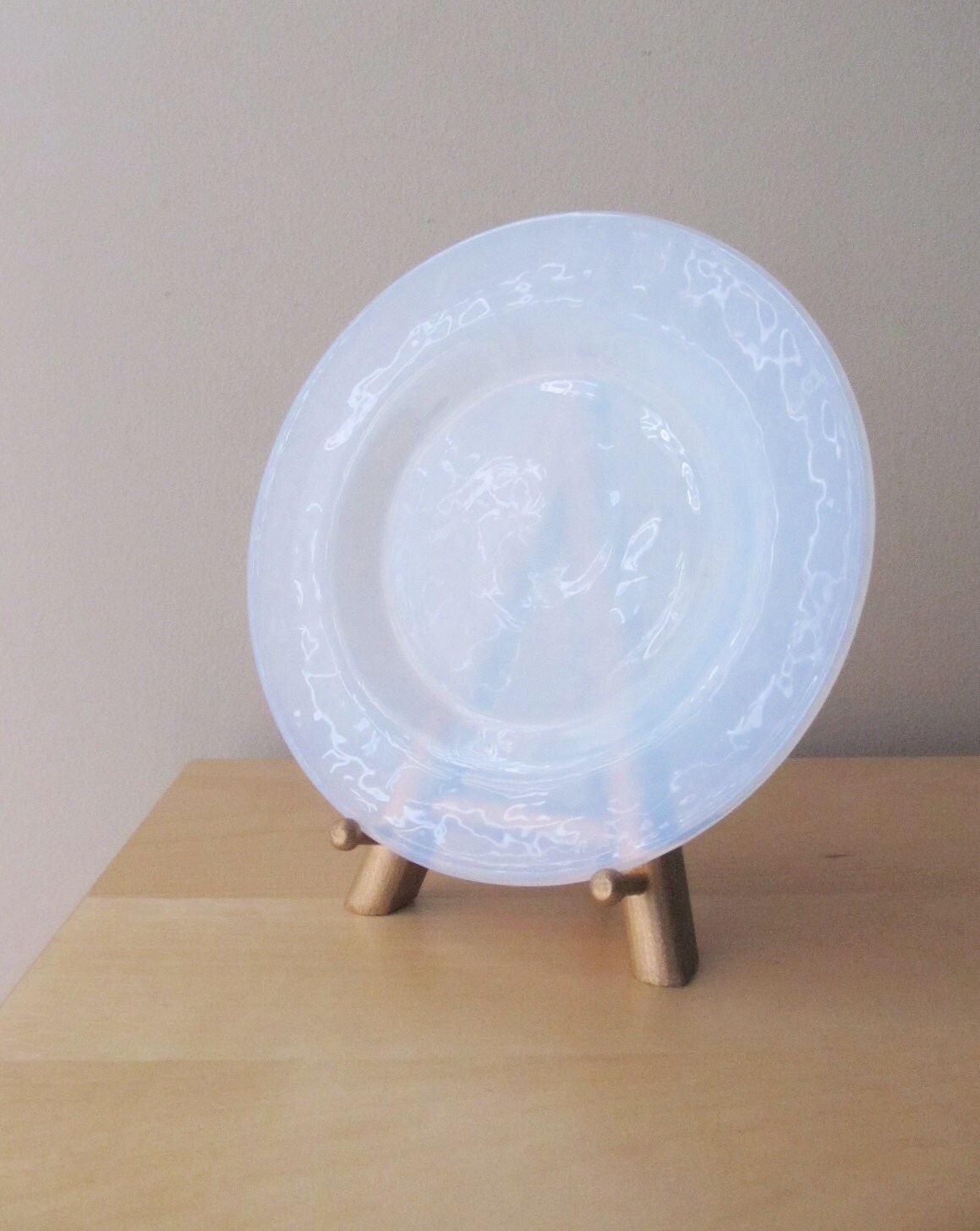 vintage effetre murano opalescent art glass dessert plates